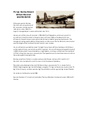 A preview of a PDF biography for Marshall, Stanley Edward William